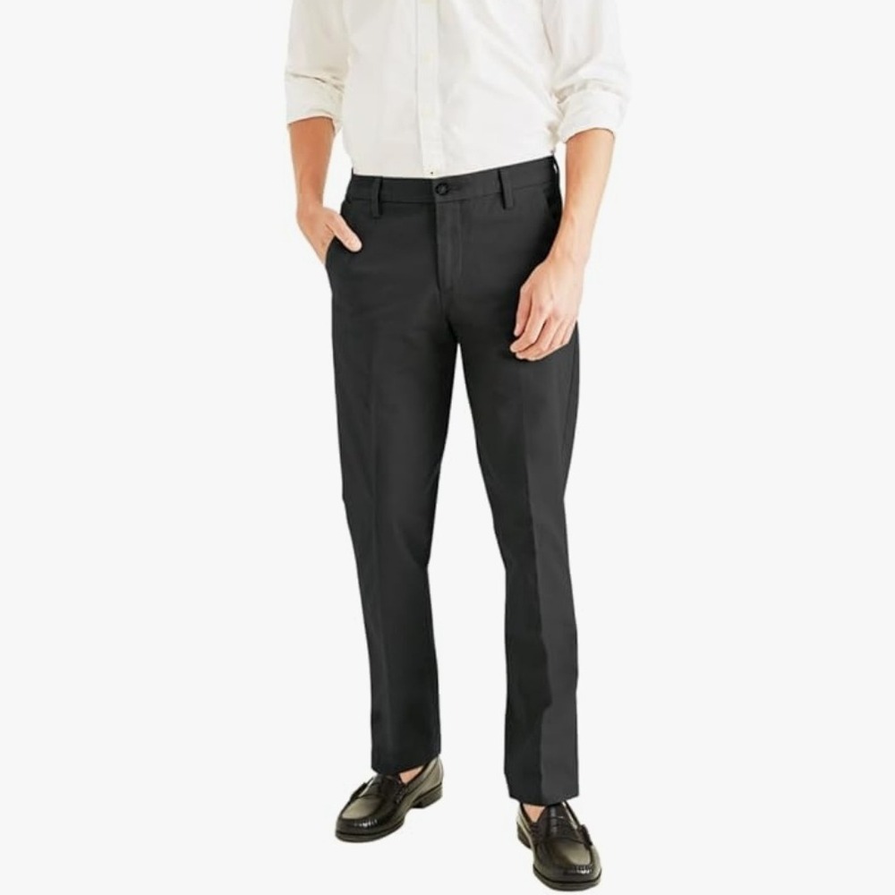 Dockers Workday Khaki Slim 360 Flex Pants Men's 29 x30 Black Casual Trousers